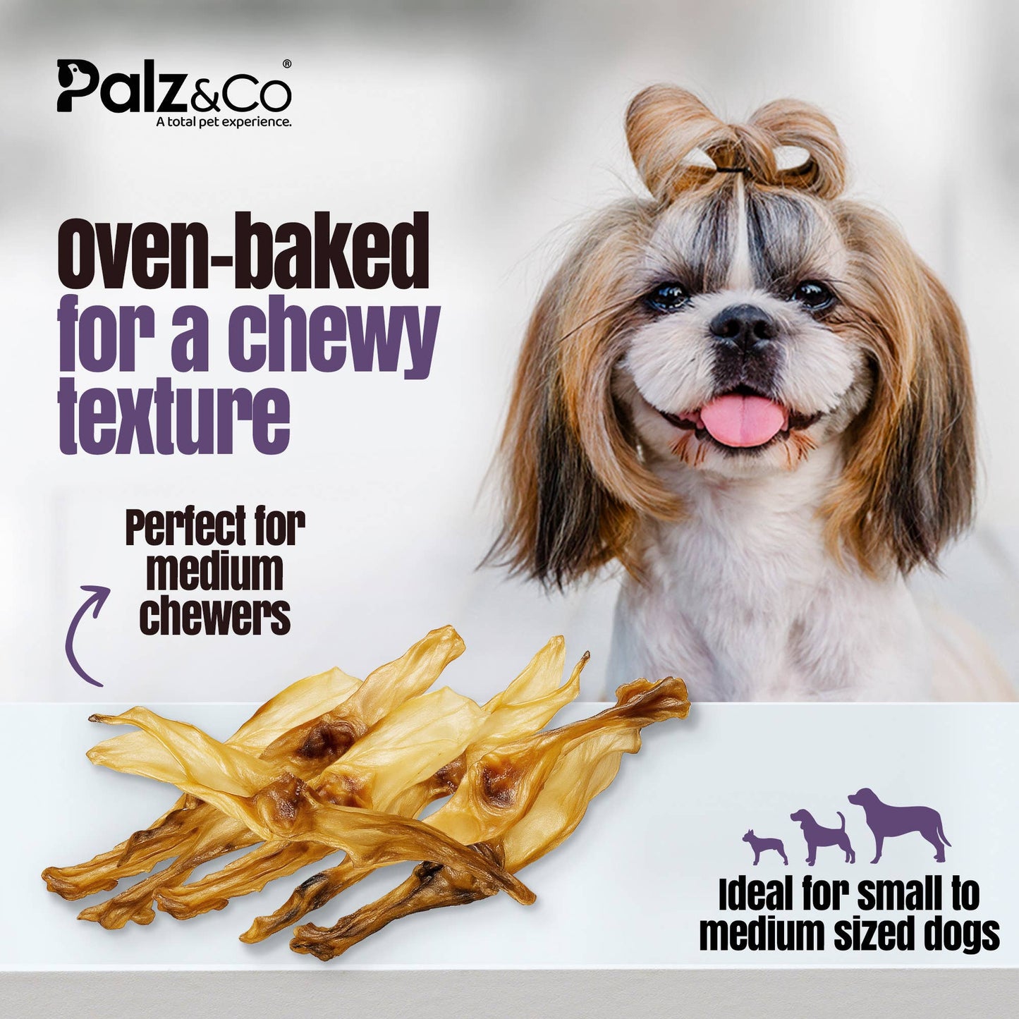 Rabbitdog Rabbit Ear Dog Chew Treats, 15 Pack