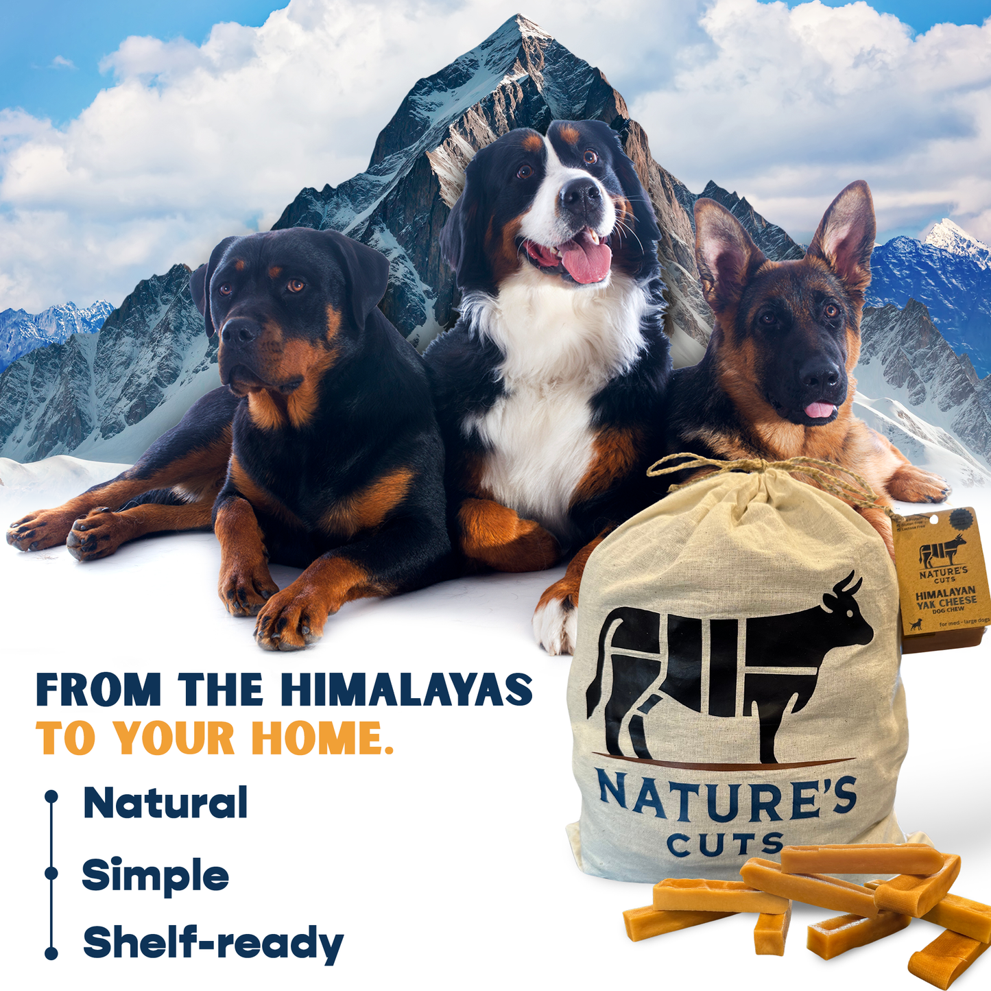 Small Yak Cheese (4 Pack) in Hand Woven Bag (Case Price: $13.3/Bag)