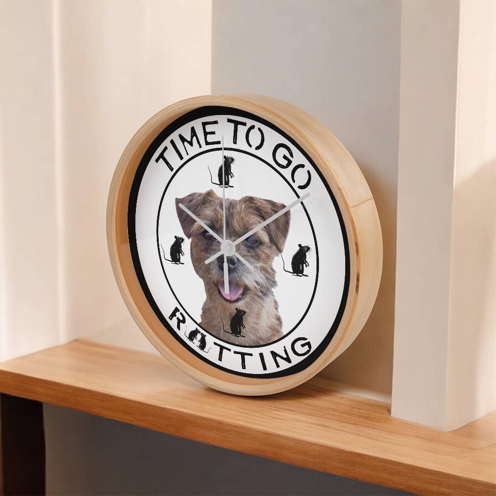 Personalized 'Time To Go Ratting' Wall Clock