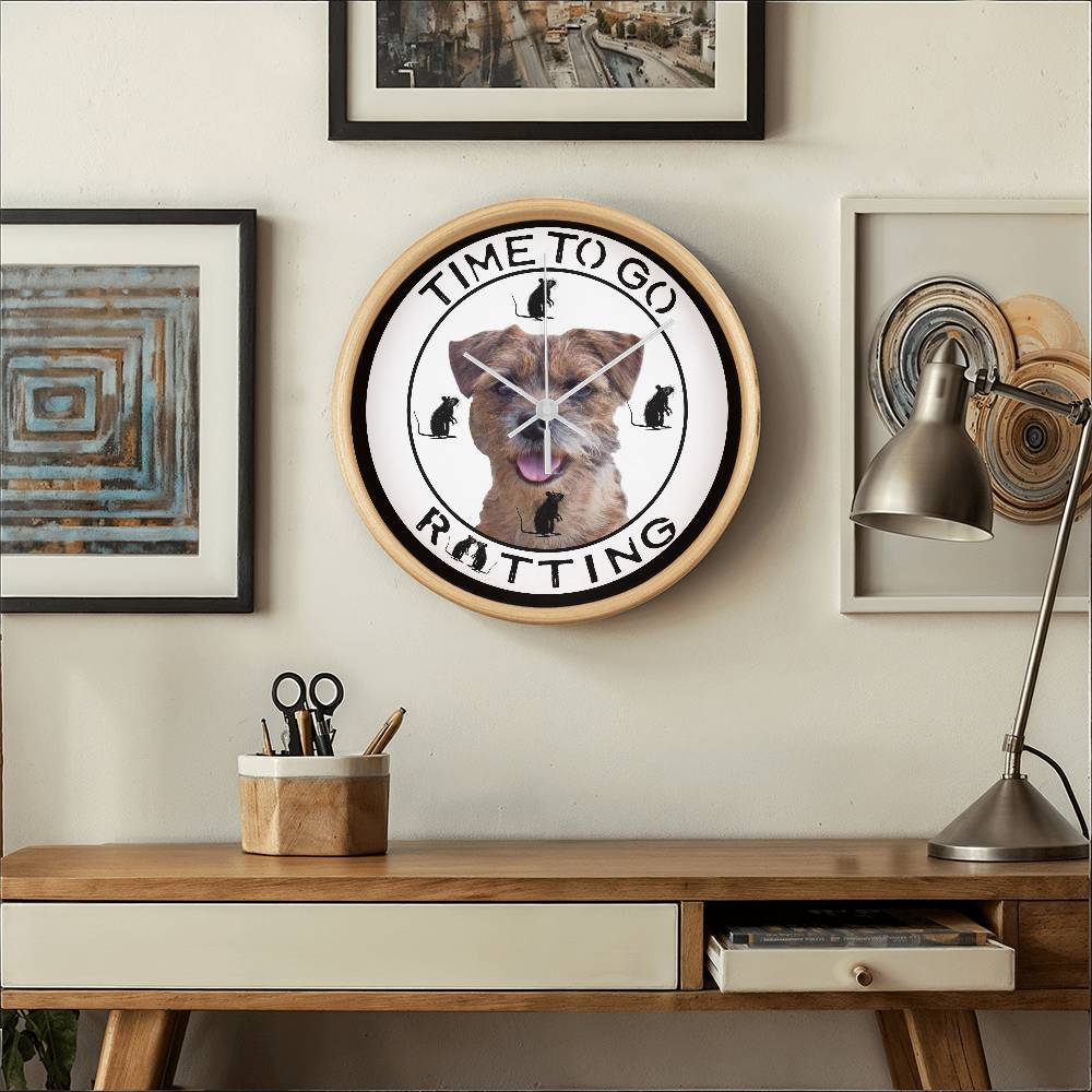 Personalized 'Time To Go Ratting' Wall Clock
