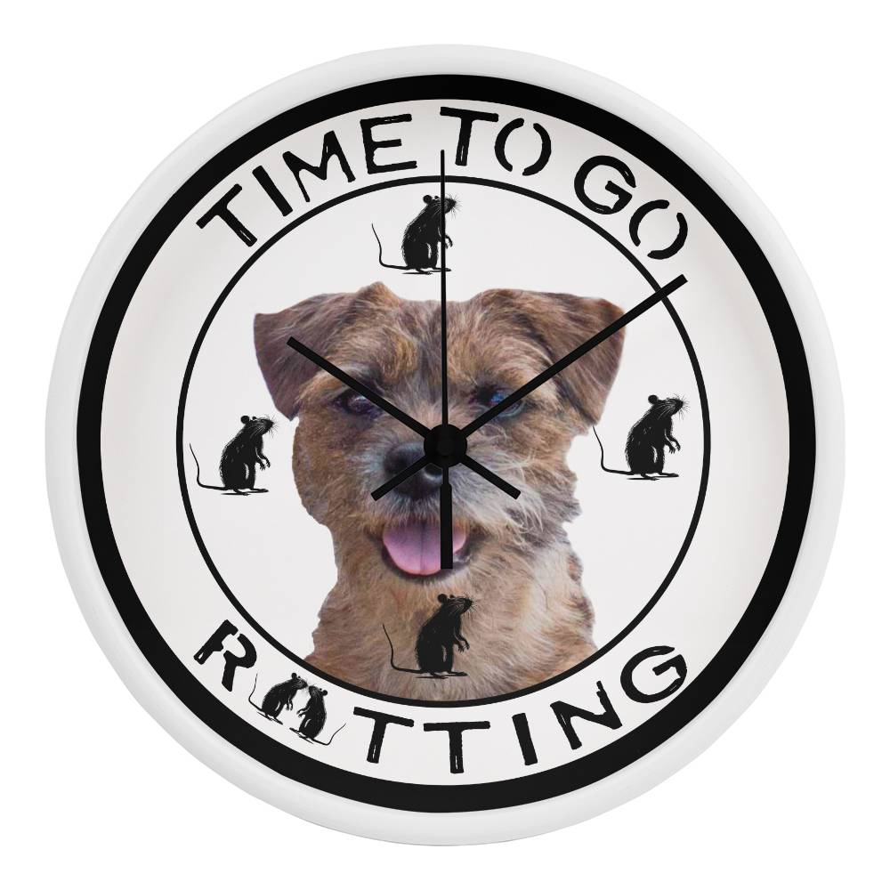 Personalized 'Time To Go Ratting' Wall Clock