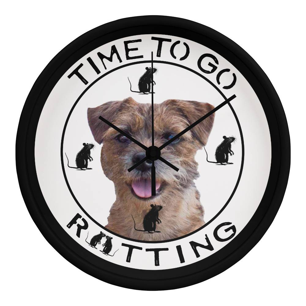 Personalized 'Time To Go Ratting' Wall Clock