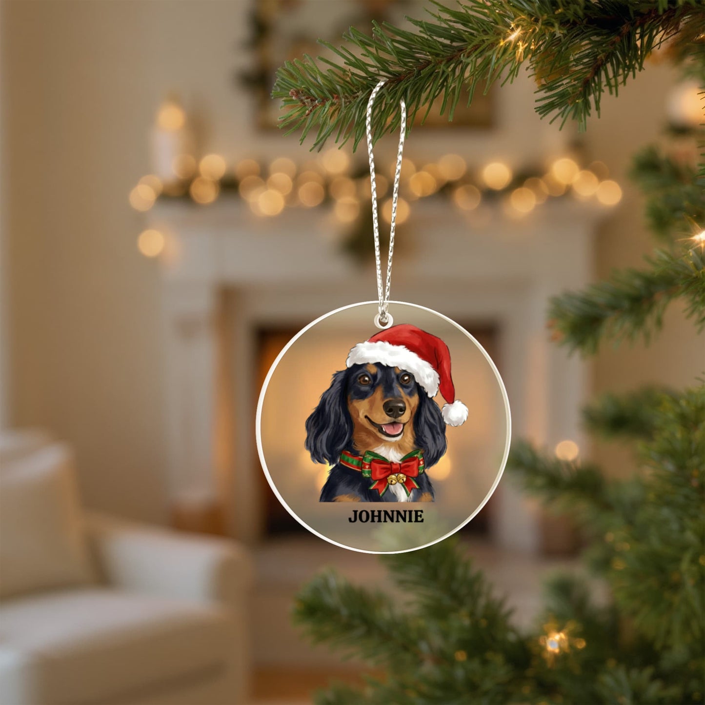 Personalized Acrylic Circle Ornament