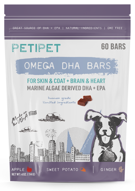 PETI Omega DHA Bars - Skin & Coat + Brain & Heart Health