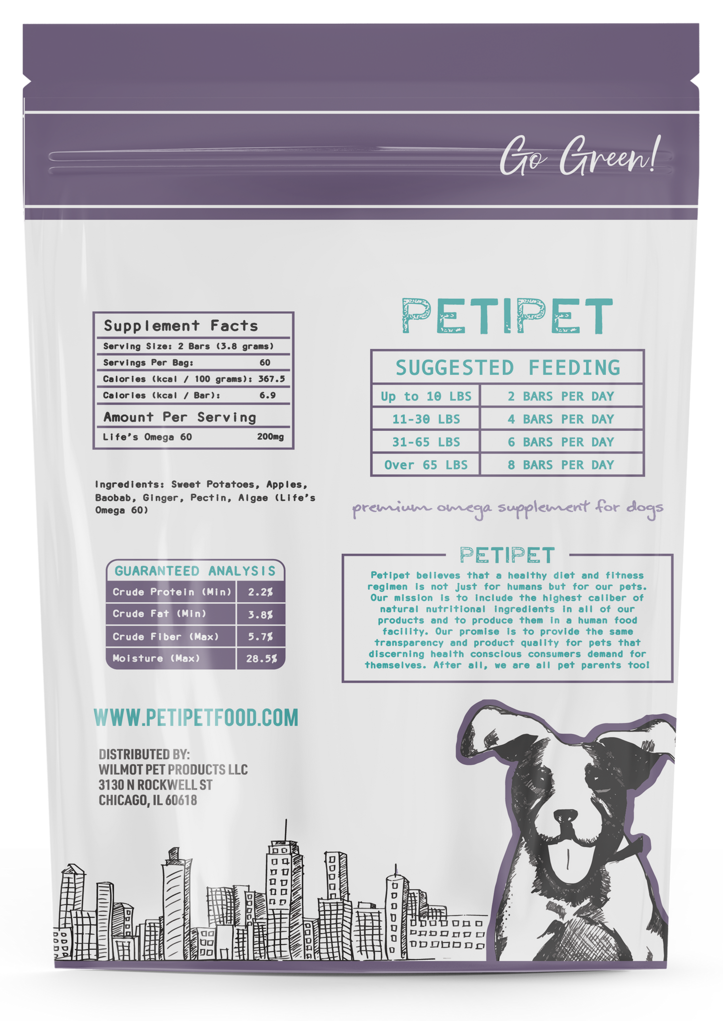 PETI Omega DHA Bars - Skin & Coat + Brain & Heart Health