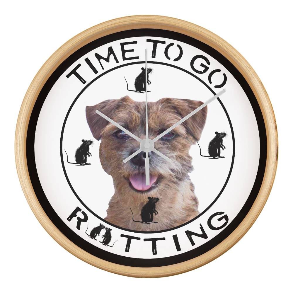 Personalized 'Time To Go Ratting' Wall Clock