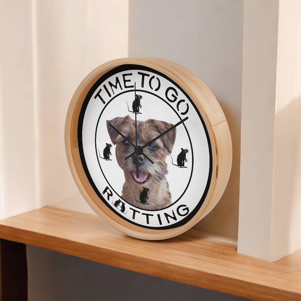 Personalized 'Time To Go Ratting' Wall Clock