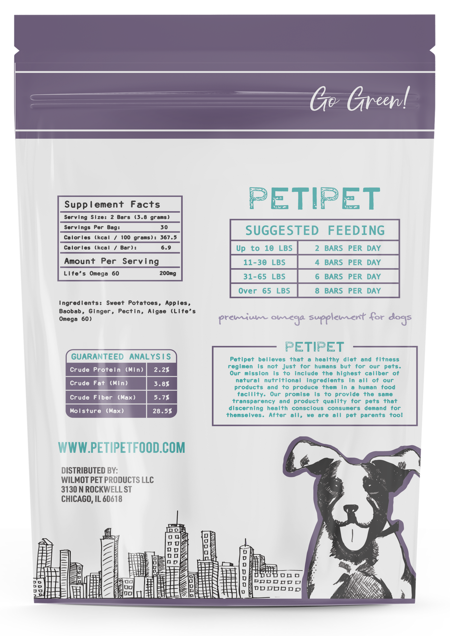 PETI Omega DHA Bars - Skin & Coat + Brain & Heart Health